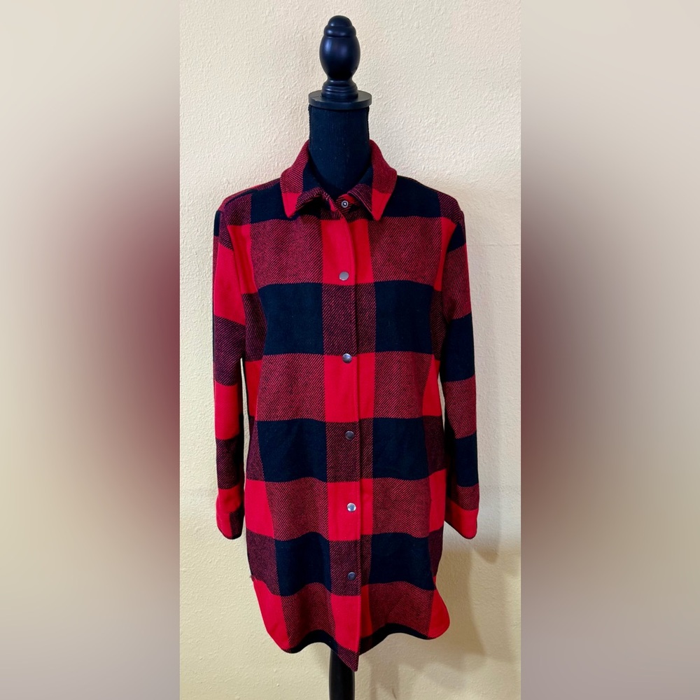 Karen Hart Flannel Button Up Duster/Jacket